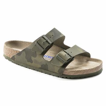Pánské Arizona Birkenstock Soft Footbed Birko-flor Zelene | CZ 254LIS
